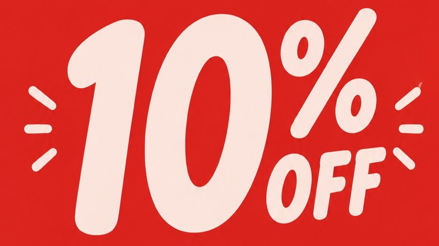 10% off your first order